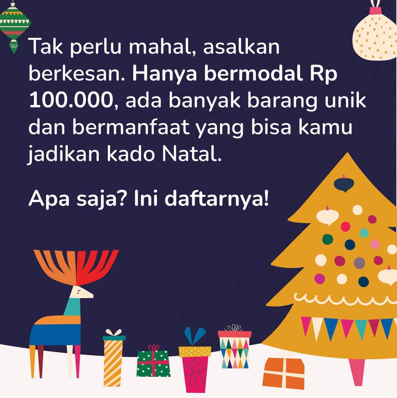 Modal Rp 100.000, Bisa untuk Beli Kado Natal Apa Aja Ya?